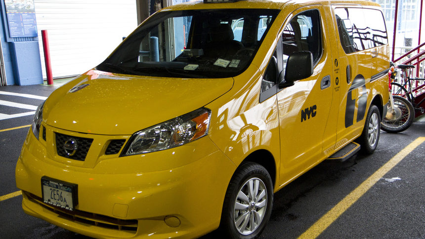 Така изглежда NV200 като такси в Ню Йорк.
