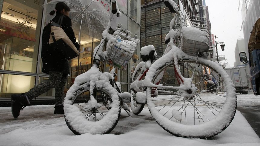 Сняг прекъсна транспорта в голяма част от Япония