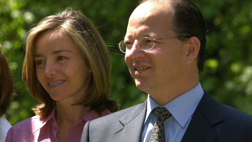 Кардам Търновски със съпругата си Мириям при посещение в България през 2001 г.