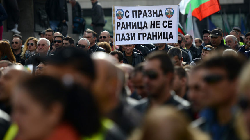 Протестът на служителите в МВР в неделя.