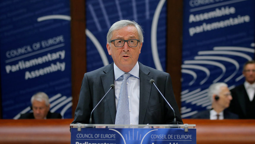 Председателят на Европейската комисия Жан-Клод Юнкер пред Парламентарната асамблея на Съвета на Европа