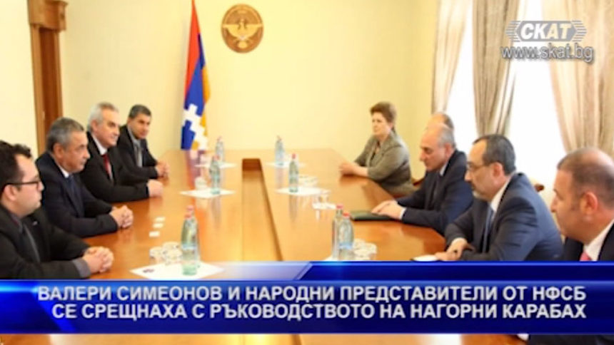 Кадърът е от видео репортаж на телевизия СКАТ за визитата.