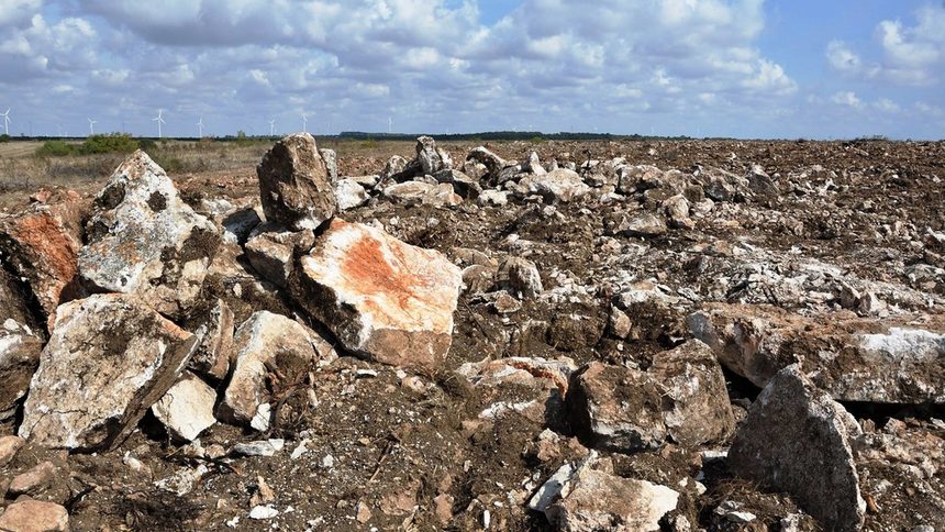 Разораната защитена степ край Калиакра. Снимката е от профила на Тома Блев във Фейсбук.