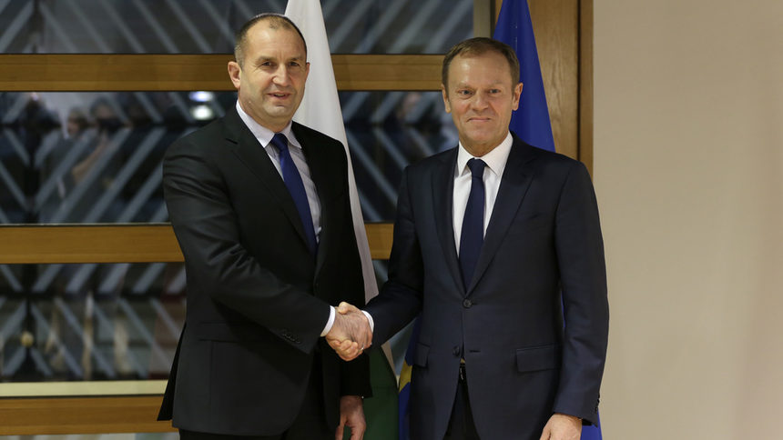 Президентът Румен Радев се срещна с председателя на Европейския съвет Доналд Туск.