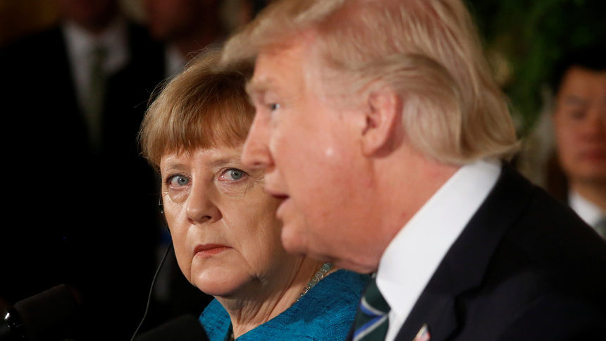 Тръмп потвърди, че стои зад НАТО, Меркел призова за търговско споразумение