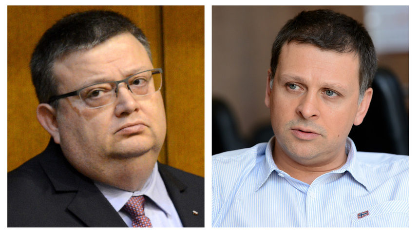 Главният прокурор Сотир Цацаров и председателят на Софийския градски съд Калоян Топалов