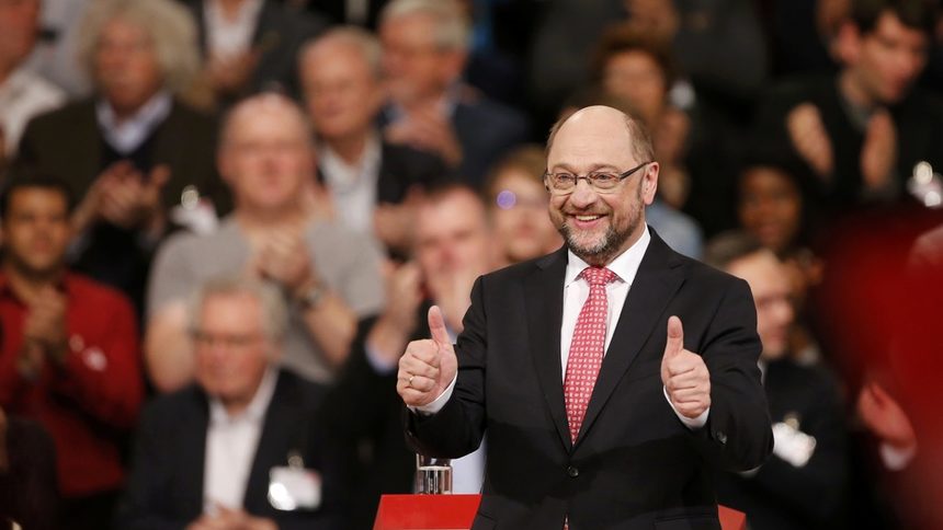 Incoming Social Democratic Party (SPD) leader and candidate in the upcoming general elections Martin Schulz after addressing an SPD party convention in Berlin, Germany, March 19, 2017. REUTERS/Fabrizio Bensch