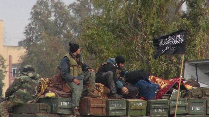 Бойци от тогавашния фронт "Ан Нусра" в провинция Идлиб през зимата на 2013 г.