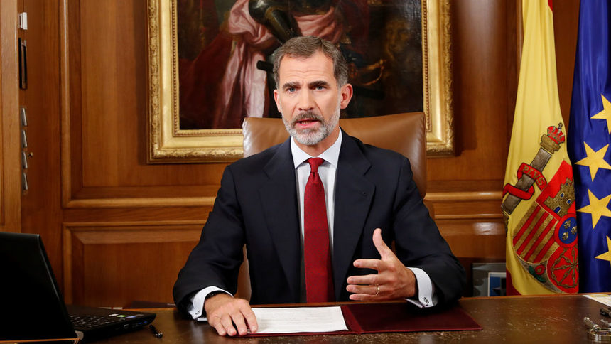 Испанският крал: Лидерите на Каталуня проявиха недопустима нелоялност