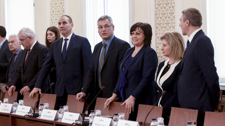Лидери на парламентарно представените партии на среща с Антонио Таяни - президент на Европейския парламент