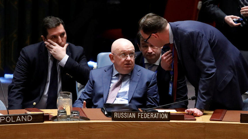 Руският посланик в ООН Василий Небензя.
