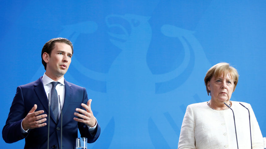Себастиан Курц и Ангела Меркел