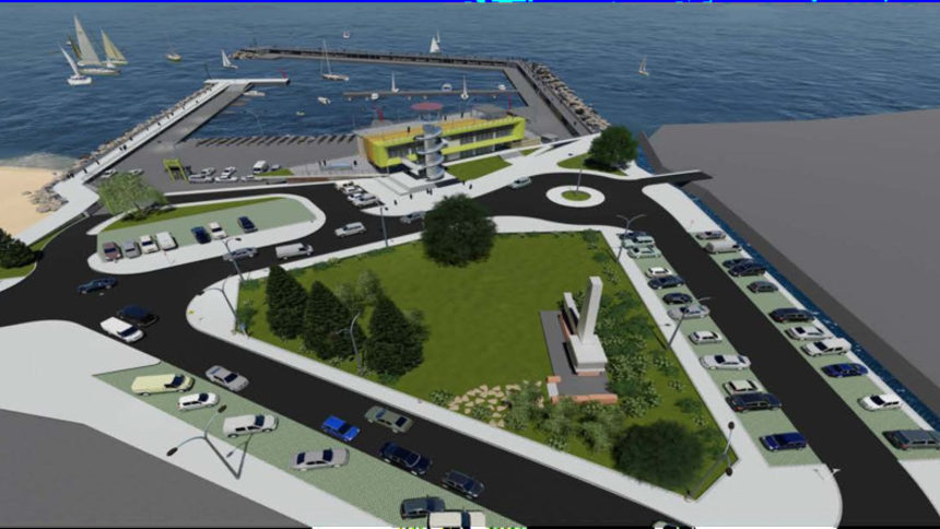 Визуализация на проекта за рибарско пристанище в местността Карантината във Варна