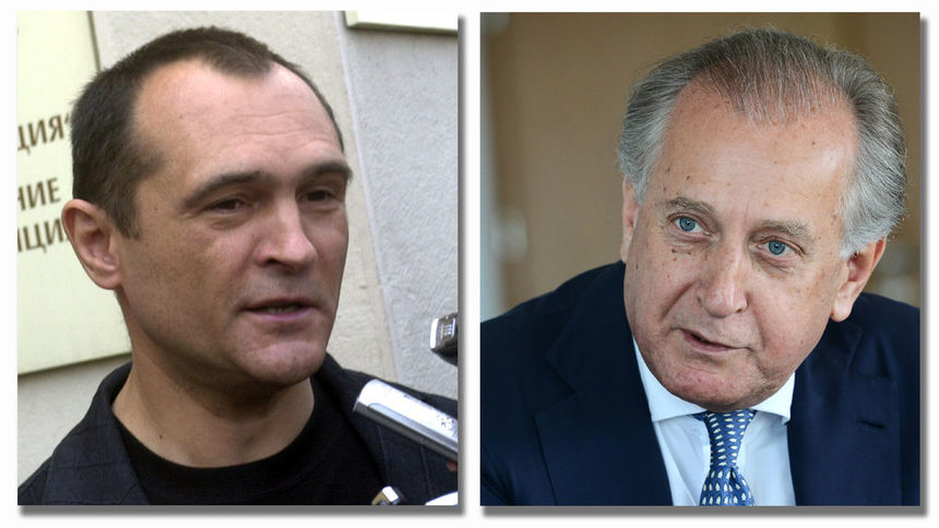 Досегашният собственик на "Левски" Спас Русев (вдясно) се оттегля, а с финансирането на клуба се зае Васил Божков