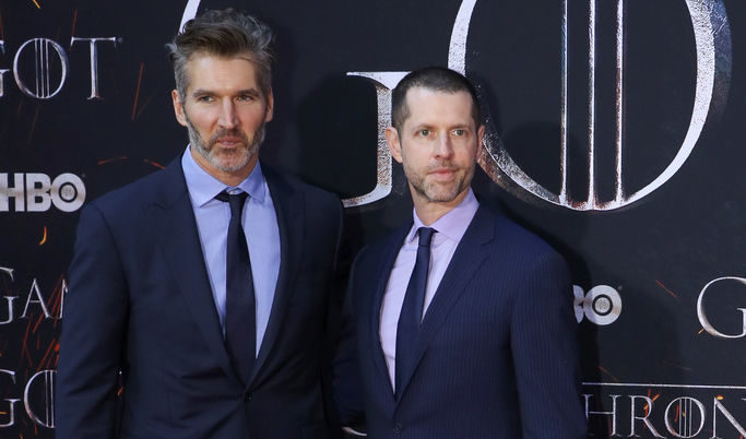 Дейвид Бениоф и Даниъл Б. Уайз на премиерата на сериала в Ню Йорк преди броени дни