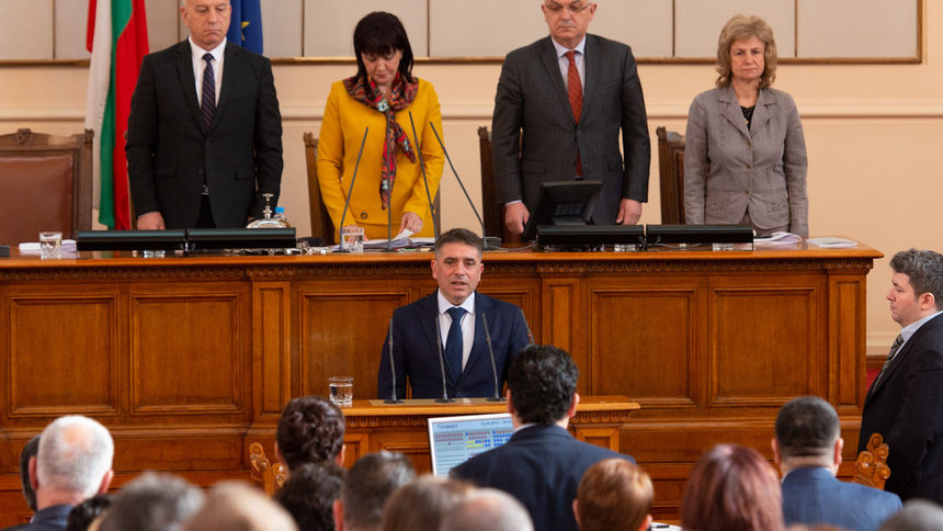 Данаил Кирилов при заклеването му като министър