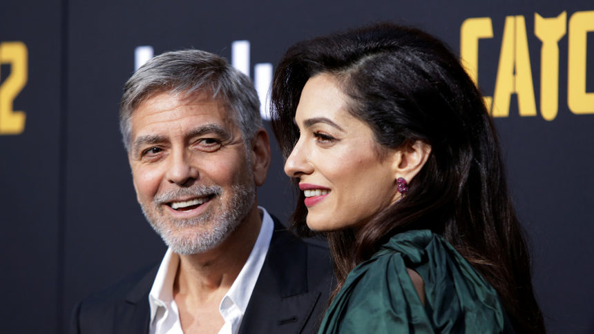 Джордж Клуни и съпругата му Амал.