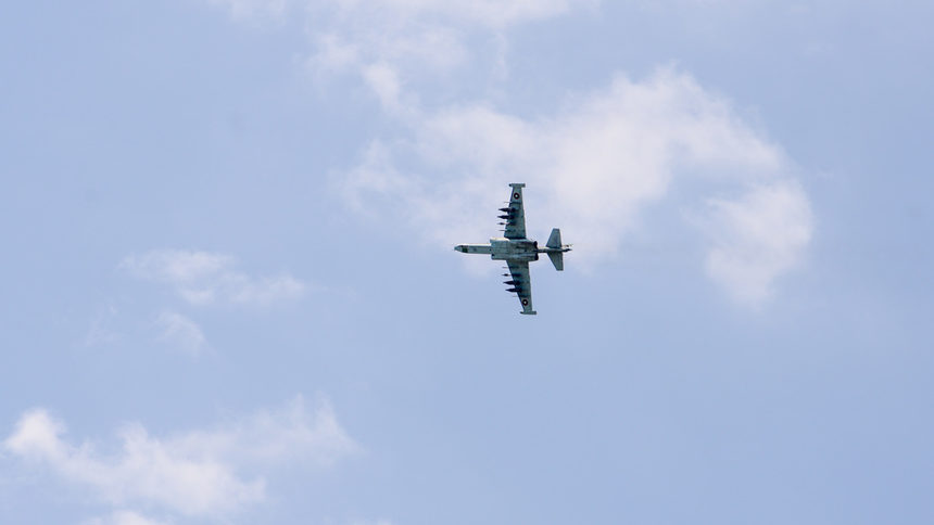 Су-25 в действие на учението STRIKE BACK 2019 на полигона Ново село