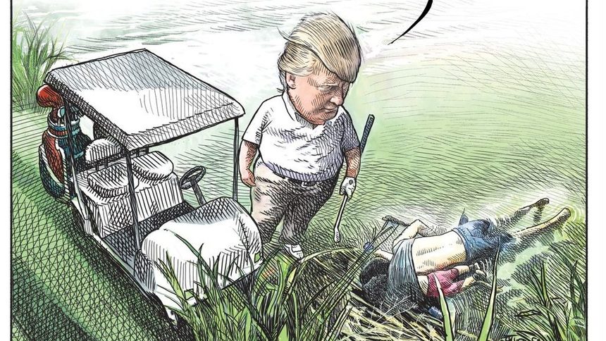 Карикатурата на Тръмп.
