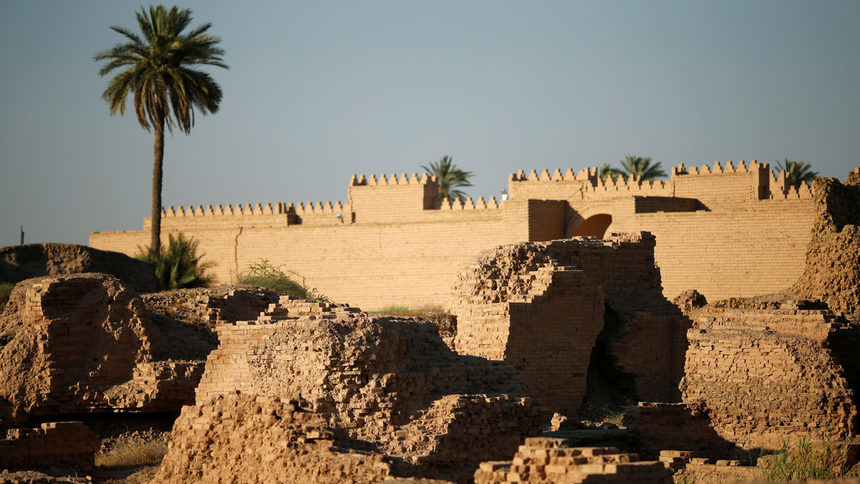 Общ изглед към останките от древния град Вавилон, който днес се намира на територията на Ирак
