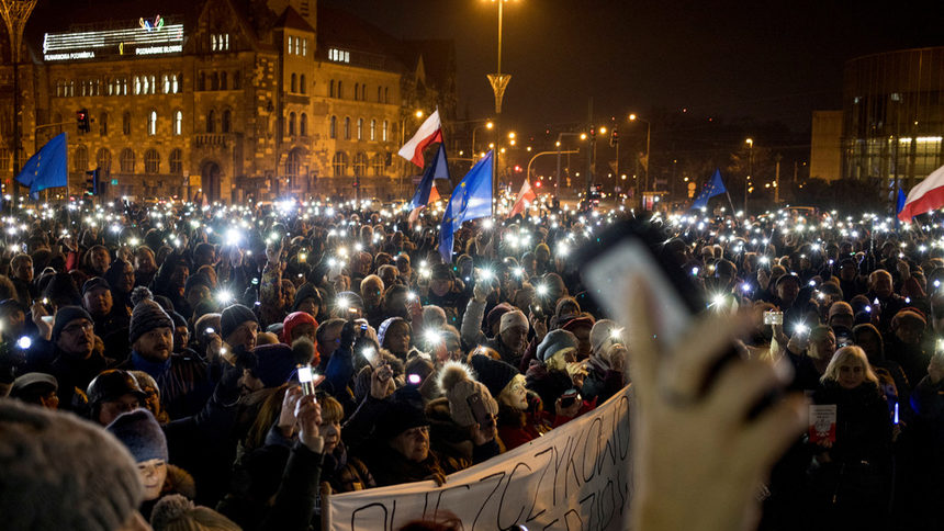 Протестиращи в Познан