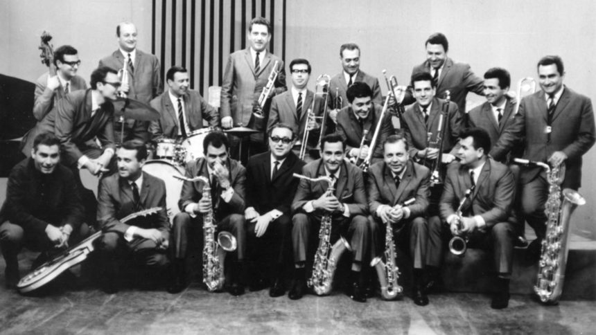 Вили Казасян с Биг бенда на БНР през 60-е години<br />