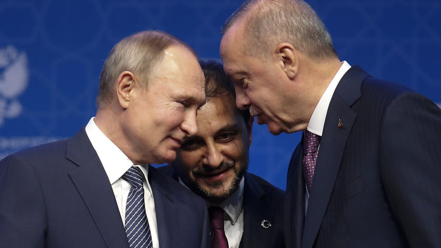 Владимир Путин и Реджеп Тайип Ердоган в Истанбул.