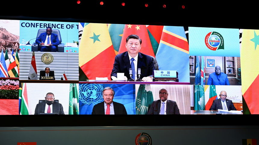 От срещата на Африка и Китай в Дакар, където китайският президент Си Цзинпин, присъстващ само дистанционно, разговаря по видеовръзка с африкански колеги и представители на международната общност.